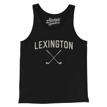 Lexington Golf Men/Unisex Tank Top-Black-Allegiant Goods Co. Vintage Sports Apparel