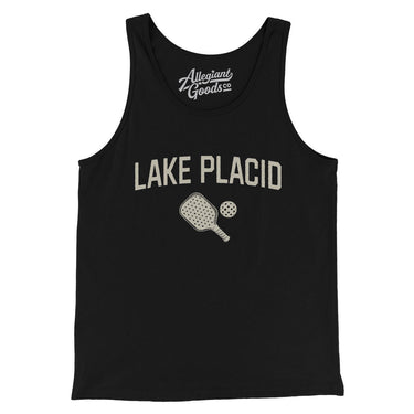 Lake Placid Pickleball Men/Unisex Tank Top-Black-Allegiant Goods Co. Vintage Sports Apparel
