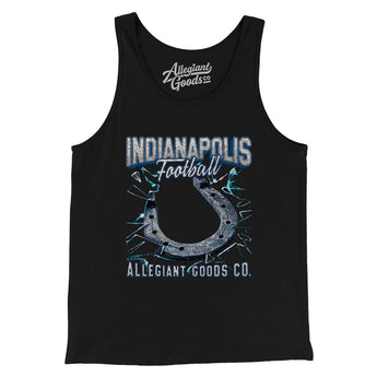 Indianapolis Football Throwback Mascot Men/Unisex Tank Top-Allegiant Goods Co. Vintage Sports Apparel