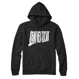 Connecticut State Shape Text Hoodie-Allegiant Goods Co. Vintage Sports Apparel
