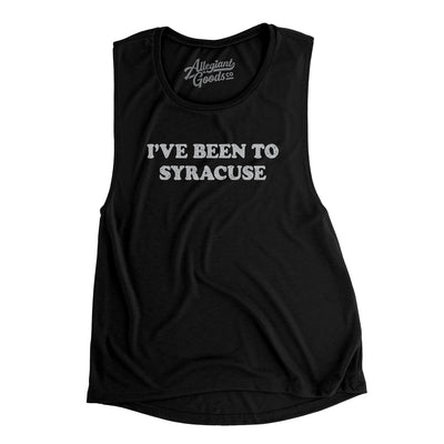 I've Been To Syracuse Women's Flowey Scoopneck Muscle Tank-Black-Allegiant Goods Co. Vintage Sports Apparel