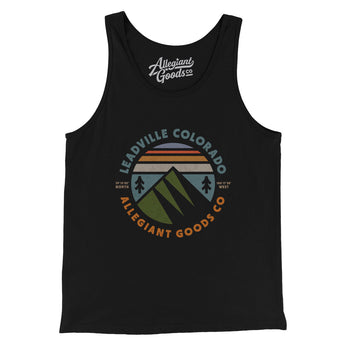 Leadville Colorado Retro Badge Men/Unisex Tank Top-Black-Allegiant Goods Co. Vintage Sports Apparel