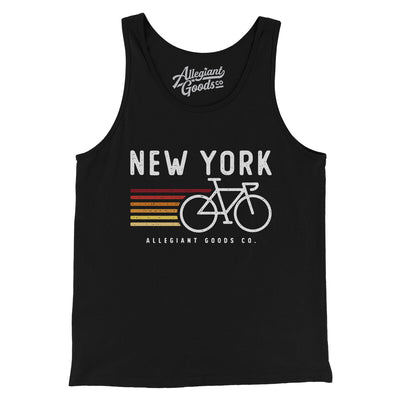 New York Cycling Men/Unisex Tank Top-Black-Allegiant Goods Co. Vintage Sports Apparel