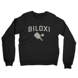 Biloxi Pickleball Midweight French Terry Crewneck Sweatshirt-Black-Allegiant Goods Co. Vintage Sports Apparel