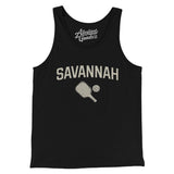 Savannah Pickleball Men/Unisex Tank Top-Black-Allegiant Goods Co. Vintage Sports Apparel