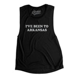 I've Been To Arkansas Women's Flowey Scoopneck Muscle Tank-Black-Allegiant Goods Co. Vintage Sports Apparel