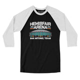 Hemisfair Arena Men/Unisex Raglan 3/4 Sleeve T-Shirt-Allegiant Goods Co. Vintage Sports Apparel