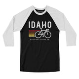 Idaho Cycling Men/Unisex Raglan 3/4 Sleeve T-Shirt-Allegiant Goods Co. Vintage Sports Apparel