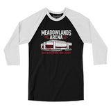 Meadowlands Arena Men/Unisex Raglan 3/4 Sleeve T-Shirt-Allegiant Goods Co. Vintage Sports Apparel