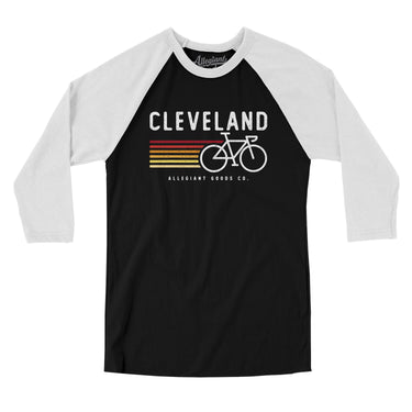 Cleveland Cycling Men/Unisex Raglan 3/4 Sleeve T-Shirt-Allegiant Goods Co. Vintage Sports Apparel