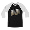 Orlando Vintage Repeat Men/Unisex Raglan 3/4 Sleeve T-Shirt-Black|White-Allegiant Goods Co. Vintage Sports Apparel
