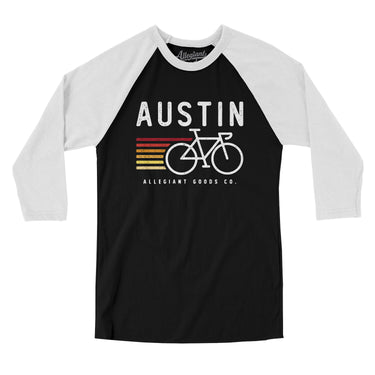 Austin Cycling Men/Unisex Raglan 3/4 Sleeve T-Shirt-Allegiant Goods Co. Vintage Sports Apparel