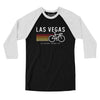 Las Vegas Cycling Men/Unisex Raglan 3/4 Sleeve T-Shirt-Black|White-Allegiant Goods Co. Vintage Sports Apparel