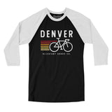 Denver Cycling Men/Unisex Raglan 3/4 Sleeve T-Shirt-Allegiant Goods Co. Vintage Sports Apparel