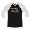 Pittsburgh Cycling Men/Unisex Raglan 3/4 Sleeve T-Shirt-Black|White-Allegiant Goods Co. Vintage Sports Apparel