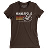 Minneapolis Cycling Women's T-Shirt-Brown-Allegiant Goods Co. Vintage Sports Apparel