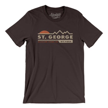 St. George Mountain Sunset Men/Unisex T-Shirt-Brown-Allegiant Goods Co. Vintage Sports Apparel