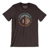 Cooke City Montana Retro Badge Men/Unisex T-Shirt-Brown-Allegiant Goods Co. Vintage Sports Apparel