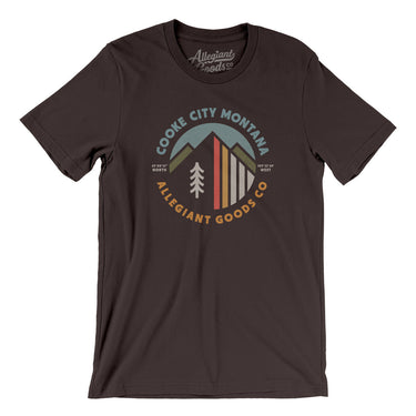 Cooke City Montana Retro Badge Men/Unisex T-Shirt-Brown-Allegiant Goods Co. Vintage Sports Apparel