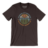 Traverse City Michigan Retro Badge Men/Unisex T-Shirt-Brown-Allegiant Goods Co. Vintage Sports Apparel