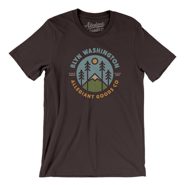 Blye Washington Retro Badge Men/Unisex T-Shirt-Brown-Allegiant Goods Co. Vintage Sports Apparel