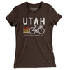 Utah Cycling Women's T-Shirt-Brown-Allegiant Goods Co. Vintage Sports Apparel