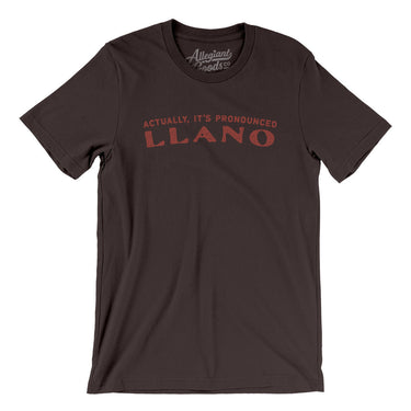 Actually It's Pronounced Llano Men/Unisex T-Shirt-Brown-Allegiant Goods Co. Vintage Sports Apparel