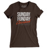 Sunday Funday Cleveland Women's T-Shirt-Brown-Allegiant Goods Co. Vintage Sports Apparel
