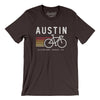 Austin Cycling Men/Unisex T-Shirt-Brown-Allegiant Goods Co. Vintage Sports Apparel