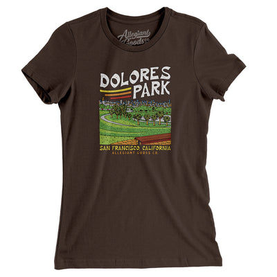 Dolores Park Women's T-Shirt-Brown-Allegiant Goods Co. Vintage Sports Apparel