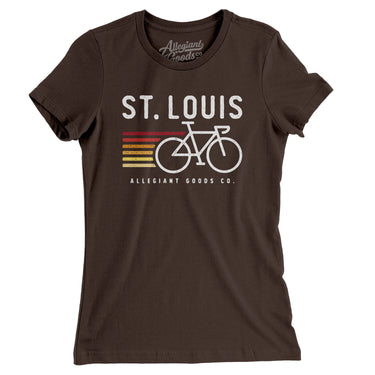 St. Louis Cycling Women's T-Shirt-Brown-Allegiant Goods Co. Vintage Sports Apparel