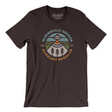 Mcminnville Oregon Retro Badge Men/Unisex T-Shirt-Brown-Allegiant Goods Co. Vintage Sports Apparel