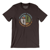 Micanopy Florida Retro Badge Men/Unisex T-Shirt-Brown-Allegiant Goods Co. Vintage Sports Apparel