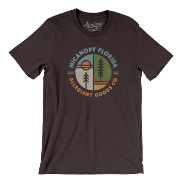 Micanopy Florida Retro Badge Men/Unisex T-Shirt-Brown-Allegiant Goods Co. Vintage Sports Apparel