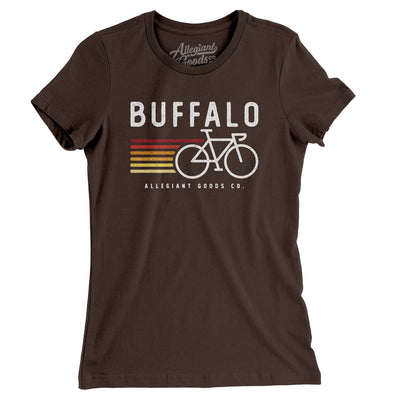 Buffalo Cycling Women's T-Shirt-Brown-Allegiant Goods Co. Vintage Sports Apparel
