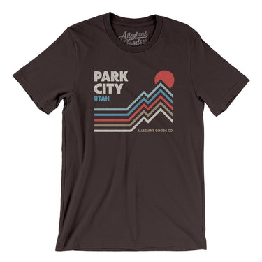 Park City Utah Men/Unisex T-Shirt-Brown-Allegiant Goods Co. Vintage Sports Apparel