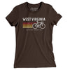 West Virginia Cycling Women's T-Shirt-Brown-Allegiant Goods Co. Vintage Sports Apparel