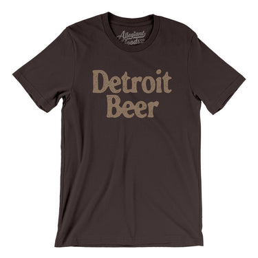 Detroit Beer Men/Unisex T-Shirt-Brown-Allegiant Goods Co. Vintage Sports Apparel