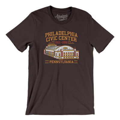 Philadelphia Civic Center Men/Unisex T-Shirt-Brown-Allegiant Goods Co. Vintage Sports Apparel