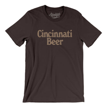 Cincinnati Beer Men/Unisex T-Shirt-Brown-Allegiant Goods Co. Vintage Sports Apparel