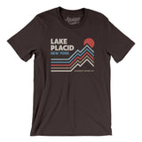 Lake Placid New York Men/Unisex T-Shirt-Brown-Allegiant Goods Co. Vintage Sports Apparel