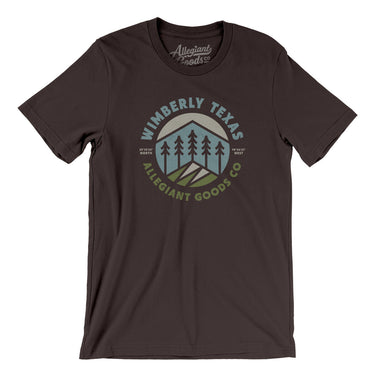 Wimberly Texas Retro Badge Men/Unisex T-Shirt-Brown-Allegiant Goods Co. Vintage Sports Apparel