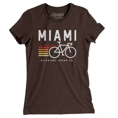 Miami Cycling Women's T-Shirt-Brown-Allegiant Goods Co. Vintage Sports Apparel