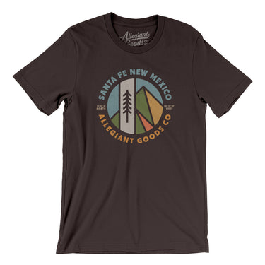 Santa Fe New Mexico Retro Badge Men/Unisex T-Shirt-Brown-Allegiant Goods Co. Vintage Sports Apparel