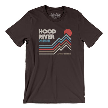 Hood River Oregon Men/Unisex T-Shirt-Brown-Allegiant Goods Co. Vintage Sports Apparel