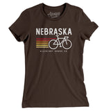 Nebraska Cycling Women's T-Shirt-Brown-Allegiant Goods Co. Vintage Sports Apparel