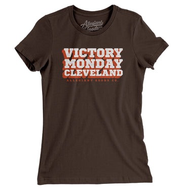 Victory Monday Cleveland Women's T-Shirt-Allegiant Goods Co. Vintage Sports Apparel