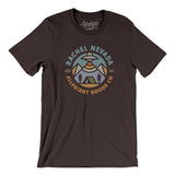 Rachel Nevada Retro Badge Men/Unisex T-Shirt-Brown-Allegiant Goods Co. Vintage Sports Apparel