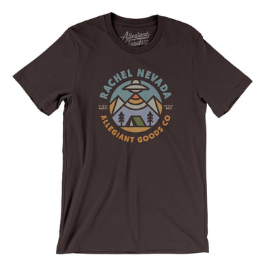 Rachel Nevada Retro Badge Men/Unisex T-Shirt-Brown-Allegiant Goods Co. Vintage Sports Apparel