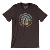 Ketchum Idaho Retro Badge Men/Unisex T-Shirt-Brown-Allegiant Goods Co. Vintage Sports Apparel